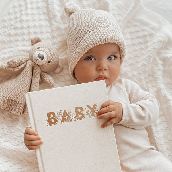 FOX & FALLOW Mini Baby Book Oatmeal