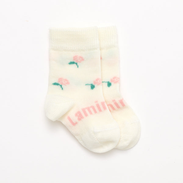 LAMINGTON Merino Wool Baby Crew Socks - Rosa