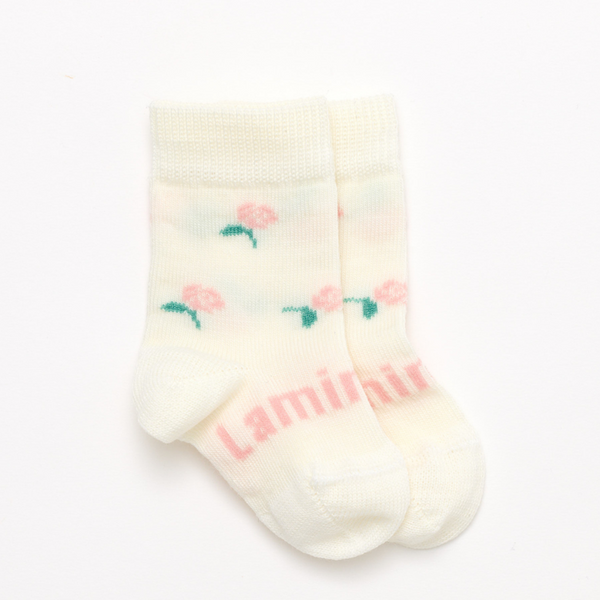 LAMINGTON Merino Wool Baby Crew Socks - Rosa