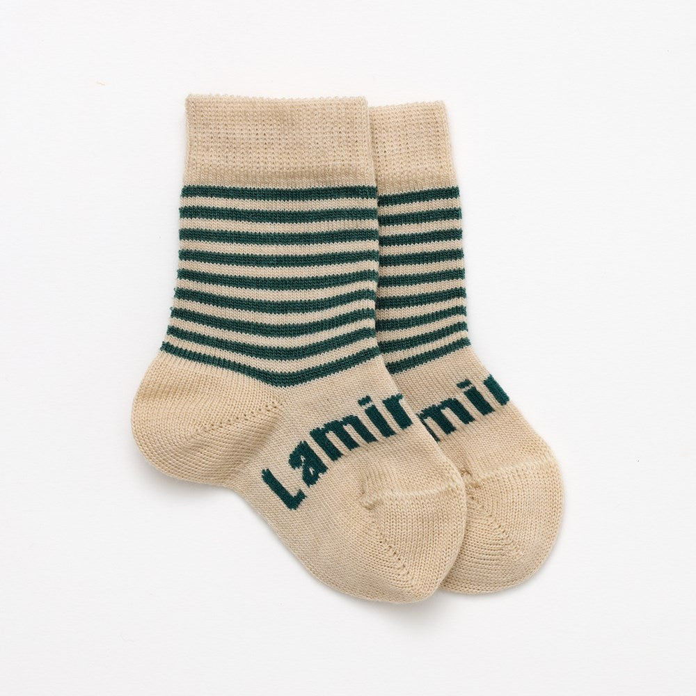 LAMINGTON Merino Wool Baby Crew Socks - Tui