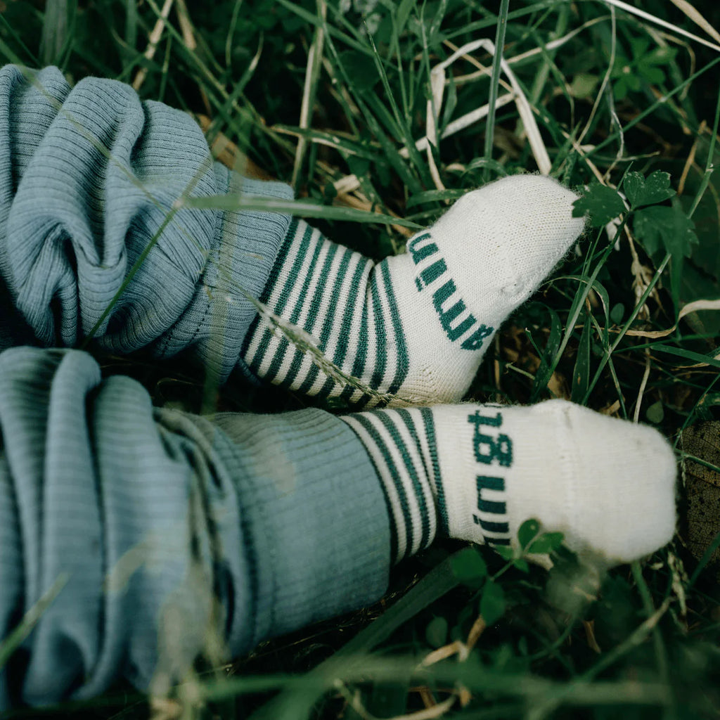 LAMINGTON Merino Wool Baby Crew Socks - Tui