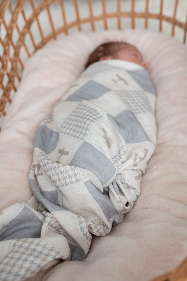 POP YA TOT Organic Muslin Swaddle - Wright Flyer