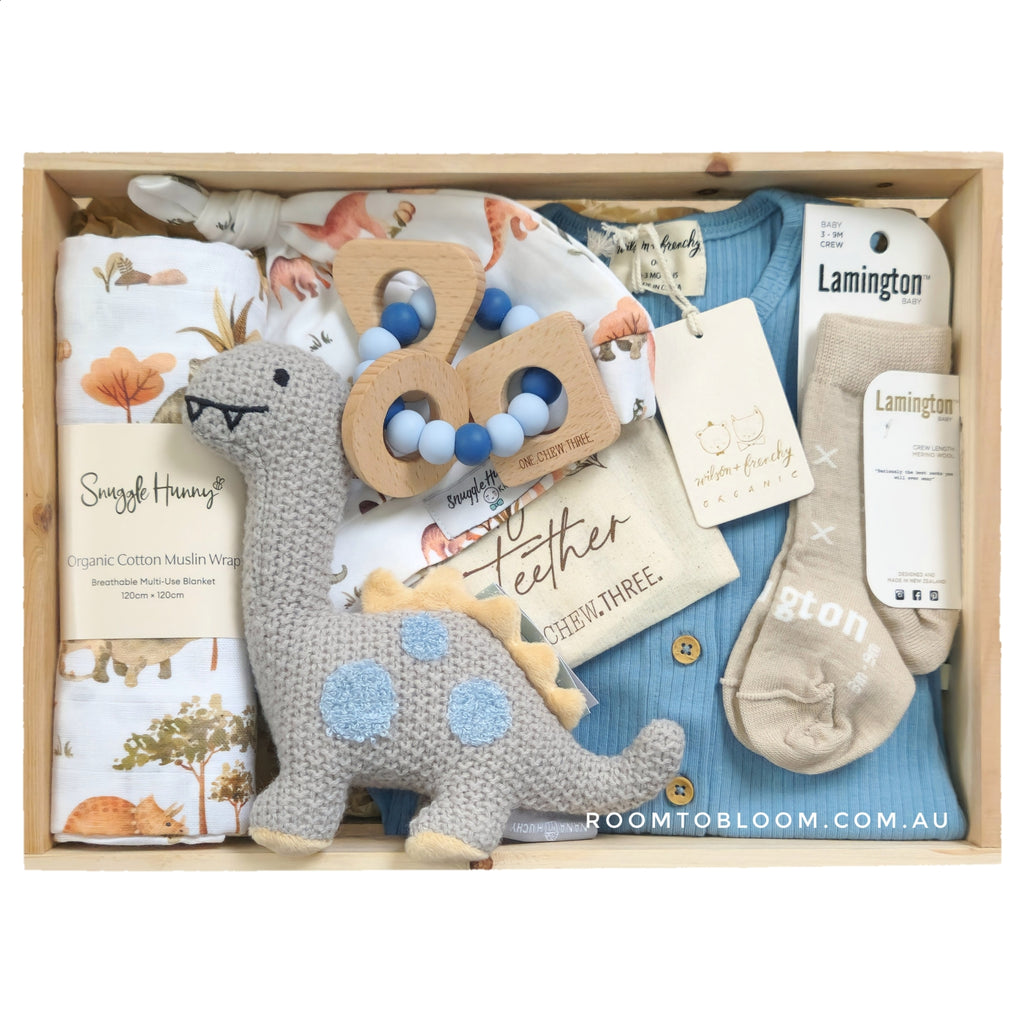 ROOM TO BLOOM Dino Steps Baby Gift Hamper