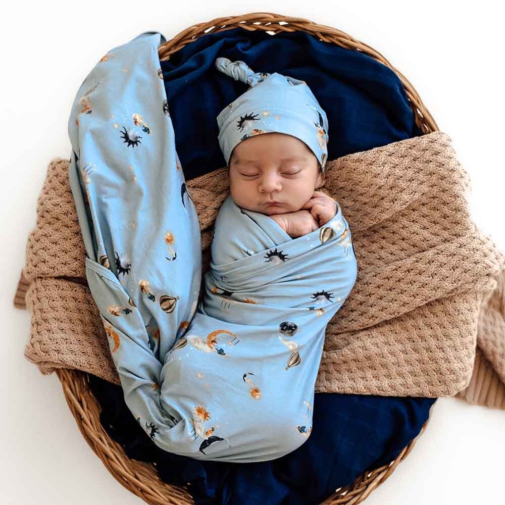 SNUGGLE HUNNY  Organic Jersey Wrap & Beanie set - Dream