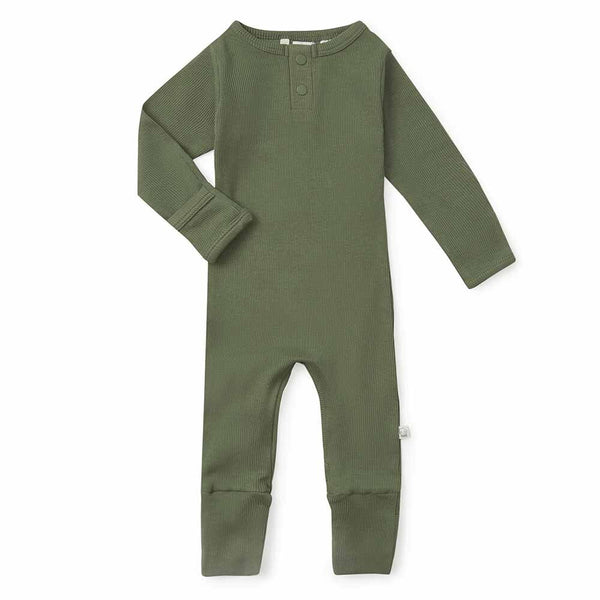 SNUGGLE HUNNY Organic Growsuit - Olive flatlay