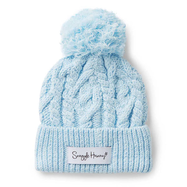 SNUGGLE HUNNY Organic Knit Beanie - Baby Blue