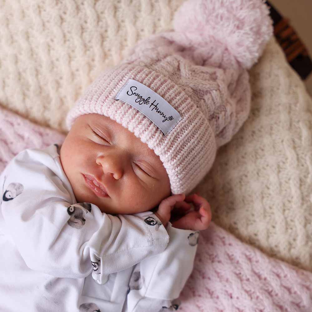 SNUGGLE HUNNY Organic Knit Beanie - Blush Pink