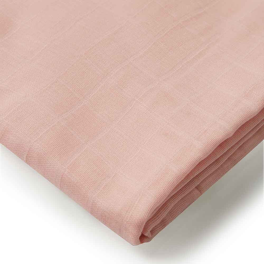 SNUGGLE HUNNY Organic Muslin Swaddle -  Musk Pink