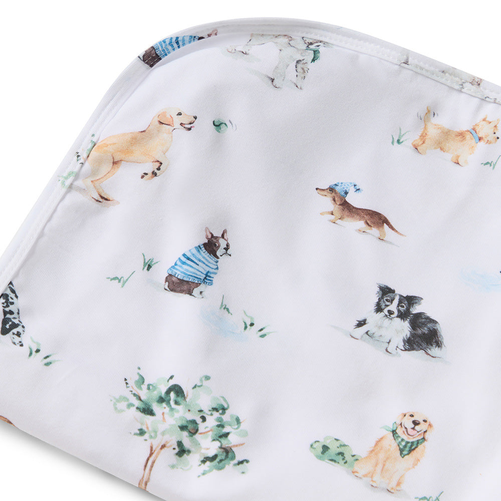 SNUGGLE HUNNY Organic Jersey Wrap & Beanie set - Dog Park