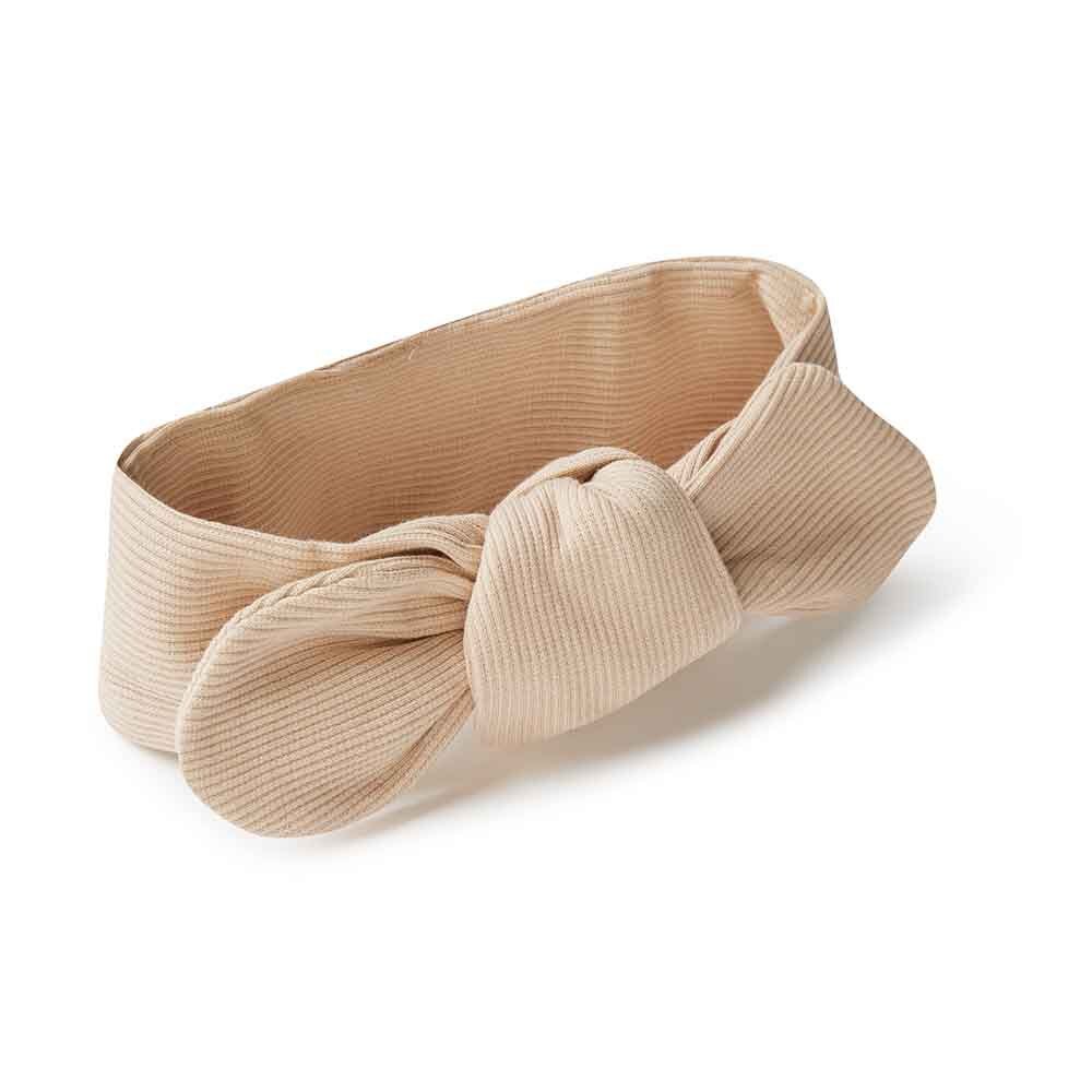 SNUGGLE HUNNY Ribbed Topknot Headband - Pebble