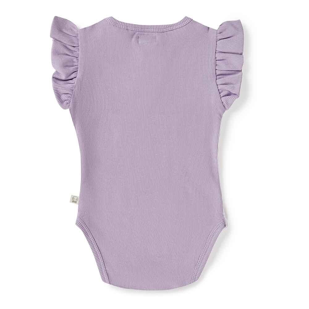 SNUGGLE HUNNY Short Sleeve Bodysuit - Jacaranda back