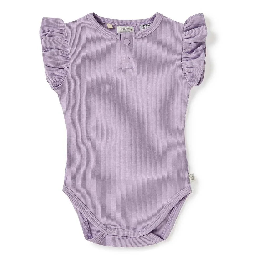 SNUGGLE HUNNY Short Sleeve Bodysuit - Jacaranda front