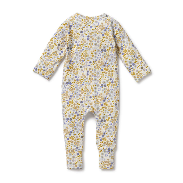 WILSON & FRENCHY Organic Zipsuit - Little Meadow back