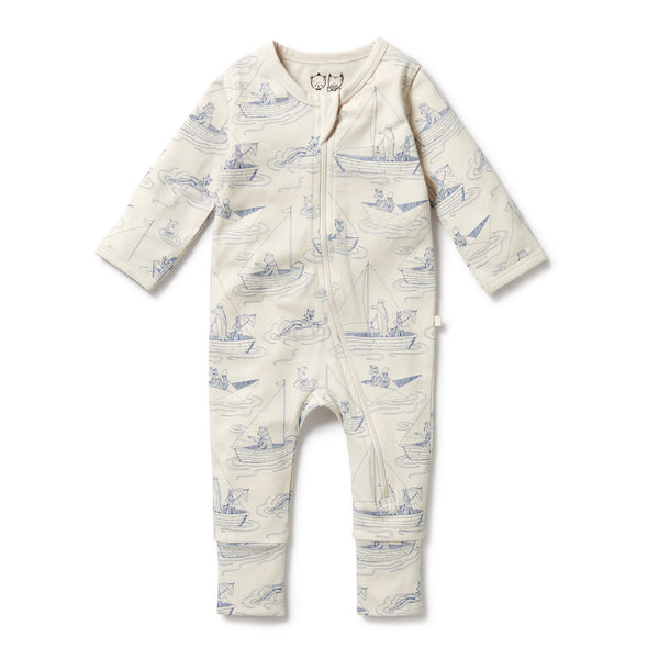 WILSON & FRENCHY  Organic Zipsuit - Sail Away